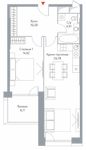 Планировка 2-комнатной квартиры, 63,09 м2