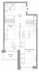Планировка 2-комнатной квартиры, 63,79 м2