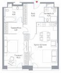 Планировка 2-комнатной квартиры, 74,47 м2