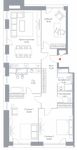 Планировка 4-комнатной квартиры, 126,4 м2