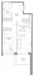 Планировка 2-комнатной квартиры, 63,4 м2