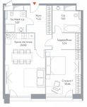 Планировка 2-комнатной квартиры, 74 м2