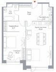 Планировка 2-комнатной квартиры, 79 м2