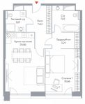 Планировка 2-комнатной квартиры, 73,7 м2