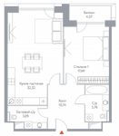 Планировка 2-комнатной квартиры, 76 м2