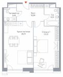 Планировка 2-комнатной квартиры, 75,08 м2