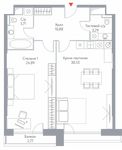 Планировка 2-комнатной квартиры, 77,7 м2