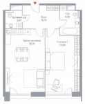 Планировка 2-комнатной квартиры, 75,14 м2