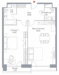 Планировка 2-комнатной квартиры, 77,8 м2