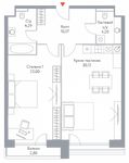 Планировка 2-комнатной квартиры, 78,9 м2
