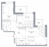 Планировка 2-комнатной квартиры, 112,1 м2
