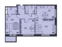 Планировка 3-комнатной квартиры, 69 м2