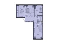 Планировка 3-комнатной квартиры, 83,3 м2
