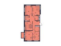 Планировка 4-комнатной квартиры, 86,9 м2