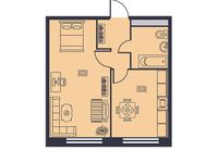 Планировка 1-комнатной квартиры, 36,7 м2