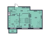 Планировка 2-комнатной квартиры, 62,1 м2