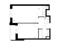 Планировка 2-комнатной квартиры, 37,18 м2