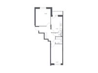 Планировка 2-комнатной квартиры, 58,36 м2