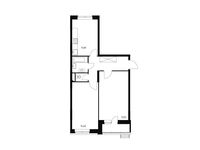 Планировка 2-комнатной квартиры, 55,92 м2