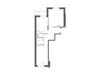Планировка 2-комнатной квартиры, 58,38 м2