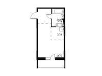 Планировка квартиры студии, 27,06 м2
