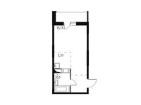 Планировка квартиры студии, 28,14 м2