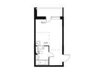 Планировка квартиры студии, 23,1 м2