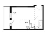 Планировка квартиры студии, 28,08 м2