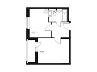 Планировка 1-комнатной квартиры, 36,96 м2