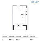 Планировка квартиры студии, 29,16 м2