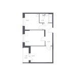 Планировка 2-комнатной квартиры, 49,1 м2