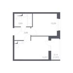Планировка 1-комнатной квартиры, 31,81 м2