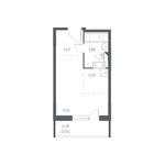 Планировка квартиры студии, 24,41 м2