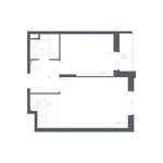 Планировка 2-комнатной квартиры, 38,97 м2