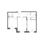 Планировка 2-комнатной квартиры, 53,69 м2