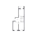 Планировка 2-комнатной квартиры, 54,24 м2