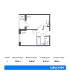 Планировка 1-комнатной квартиры, 31,92 м2