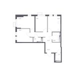 Планировка 2-комнатной квартиры, 58,74 м2