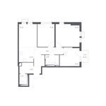 Планировка 4-комнатной квартиры, 78,65 м2