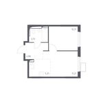 Планировка 2-комнатной квартиры, 35,5 м2