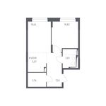 Планировка 2-комнатной квартиры, 40,1 м2