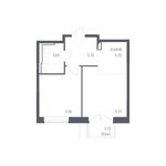 Планировка 2-комнатной квартиры, 37,9 м2