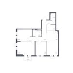 Планировка 4-комнатной квартиры, 83,3 м2