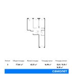 Планировка 3-комнатной квартиры, 78 м2
