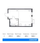 Планировка квартиры студии, 27,47 м2