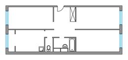 Планировка 3-комнатной квартиры, 71,81 м2