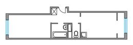 Планировка 1-комнатной квартиры, 37,48 м2