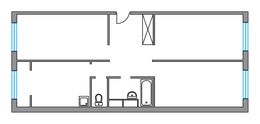 Планировка 3-комнатной квартиры, 71 м2