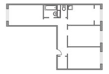 Планировка 3-комнатной квартиры, 69 м2