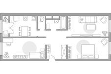 Планировка 3-комнатной квартиры, 71,81 м2